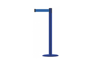 BARRIER POST WITH BELT 13 FT L BLUE by Tensabarrier BARRIER POST WITH BELT 13 FT L BLUE by Tensabarrier