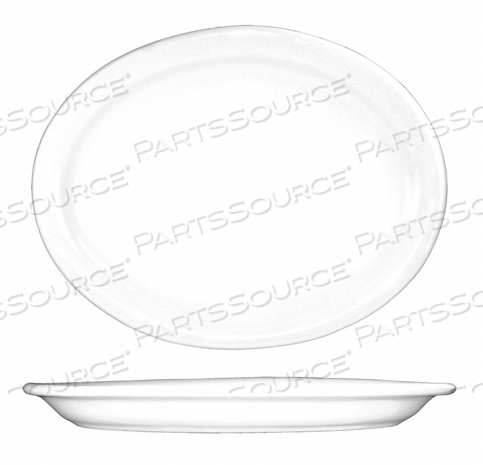 PLATTER 13-1/4X10 EUROPEAN WHITE PK12 by ITI
