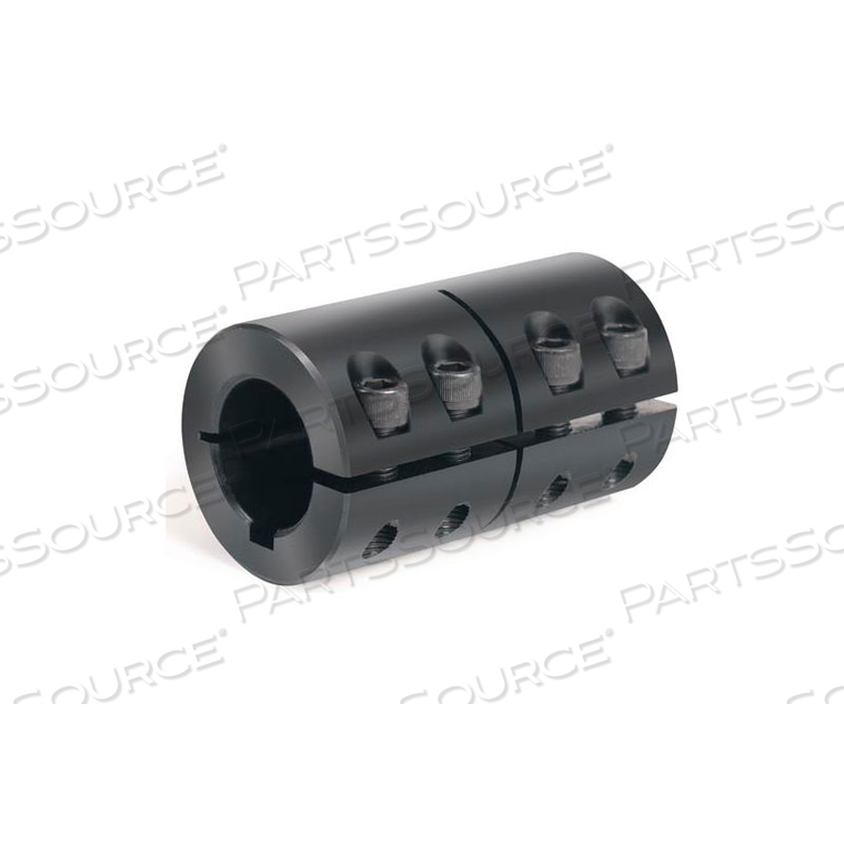 ONE-PIECE INDUSTRY STANDARD CLAMPING COUPLINGS W/KEYWAY, 1/2", BLACK OXIDE STEEL by Climax Metal Products