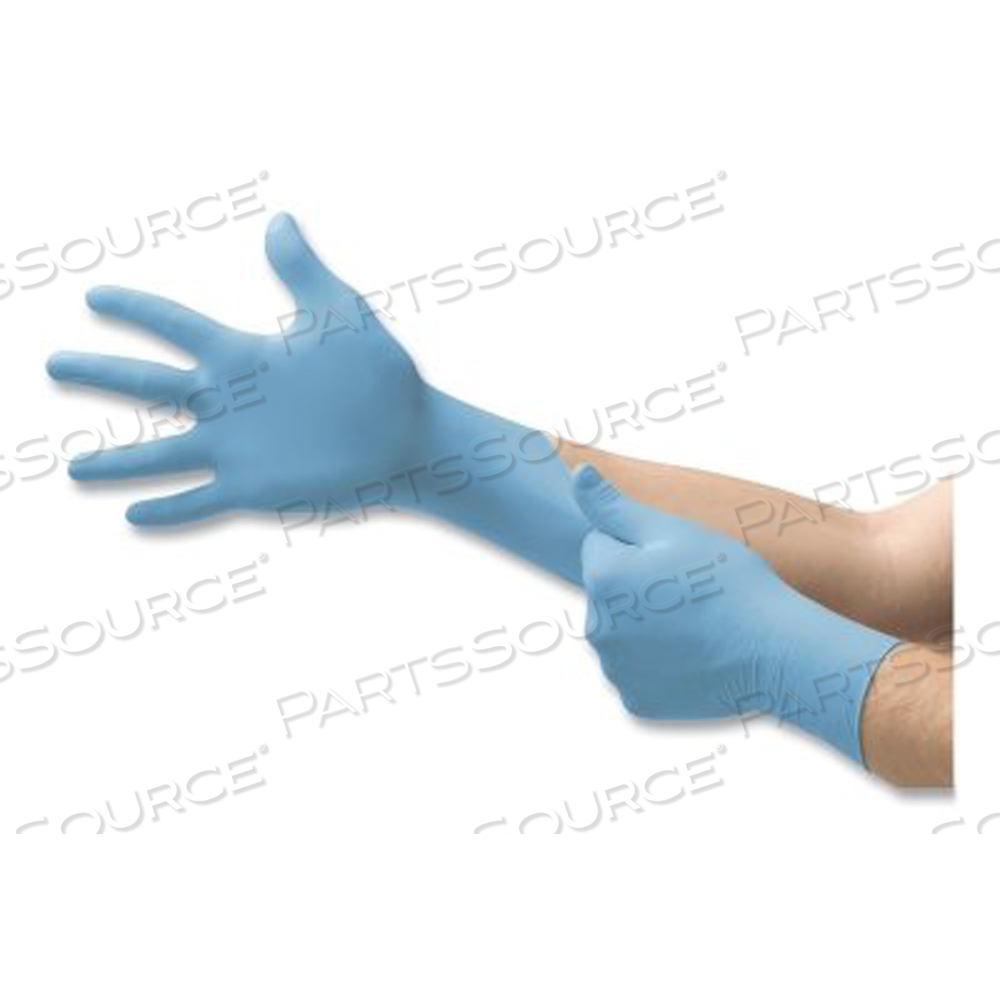 92-675 NITRILE POWDER-FREE DISPOSABLE GLOVES, TEXTURED FINGERS, 4.3 MIL PALM/5.5 MIL FINGERS, MEDIUM, BLUE by Ansell Healthcare