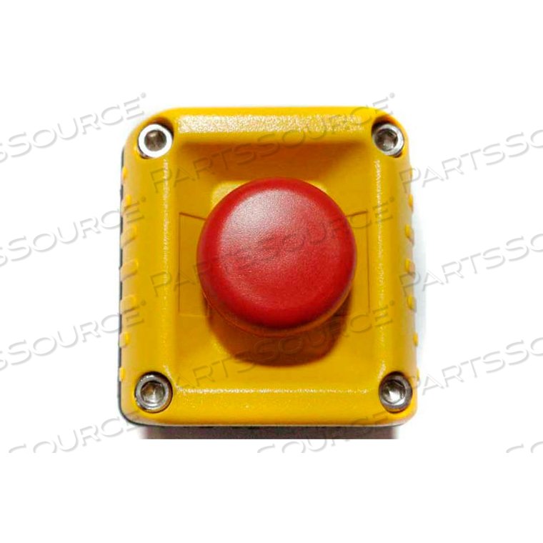T.E.R., VICTOR WALL MOUNT CONTROL STATION, YELLOW, 1 HOLE, MOMENTARY E-STOP by Springer Controls Co. Inc