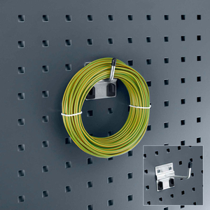 EXTENDED SINGLE HOOK FOR PERFO PANELS, 1" LONG, (PACK OF 5) by Bott Ltd