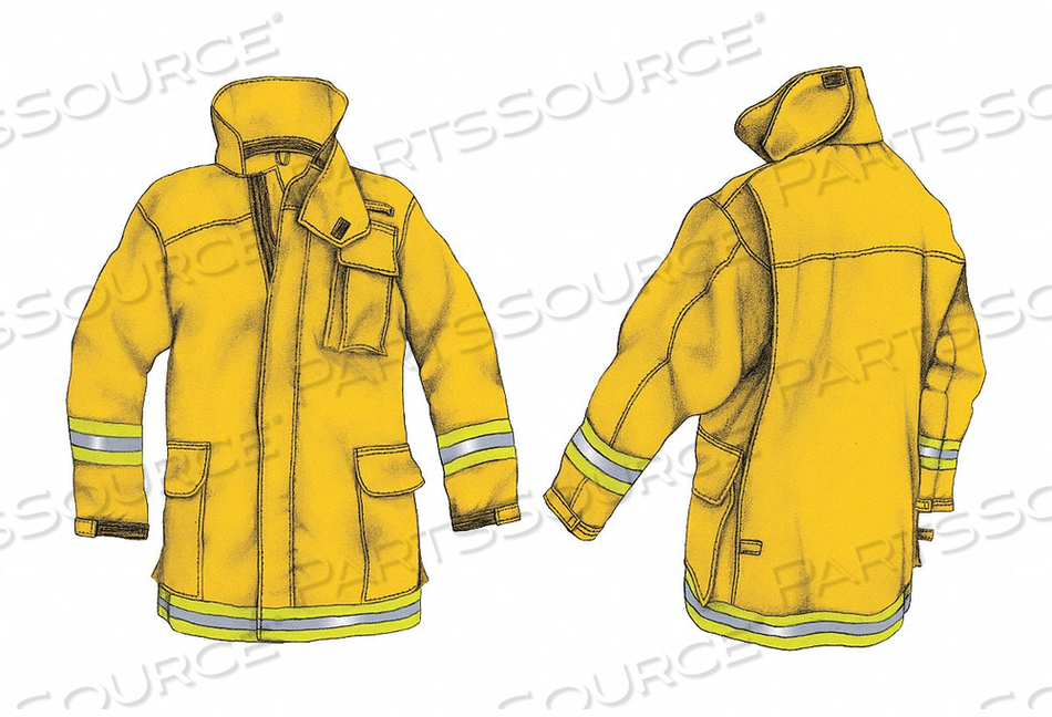 WILDLAND COAT NOMEX YELLOW L by Veridian Fire Protective Gear