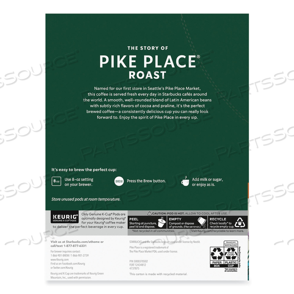 PIKE PLACE COFFEE K-CUPS PACK by Starbucks