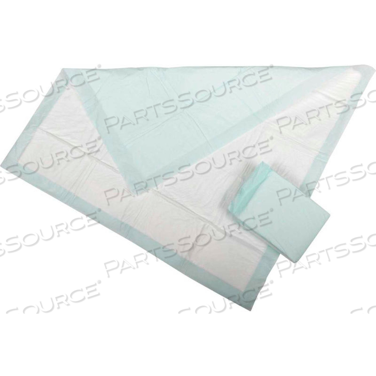 PREMIUM DISPOSABLE FLUFF AND POLYMER UNDERPADS, 23" X 36", GREEN, 80/CASE by Medline Industries, Inc.