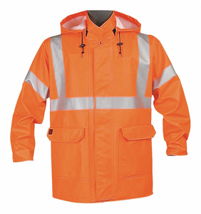 D0649 ARC FLASH RAIN JACKET CAT 2 ORANGE 2XL by Nasco Education