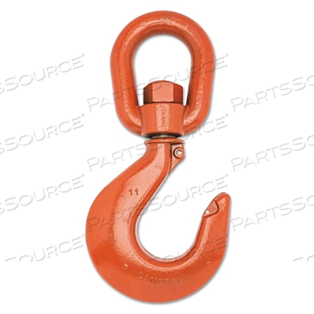 1014 SERIES LATCHED SWIVEL HOIST HOOK, SIZE 11 PAINTED ORANGE by Campbell