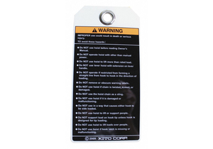 TAG SAFETY WARNING by Harrington