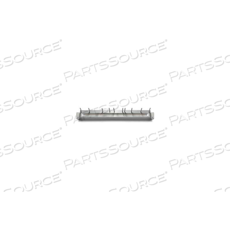 SPECTRUM ALUMINUM BRUSH RACK, GRAY, 17", 10 HOOKS by Carlisle