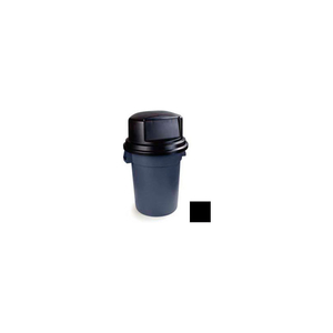 BRONCO ROUND TRASH CAN DOME LID W/HINGED DOOR 44/55 GAL. BLACK - 34152902 by Carlisle