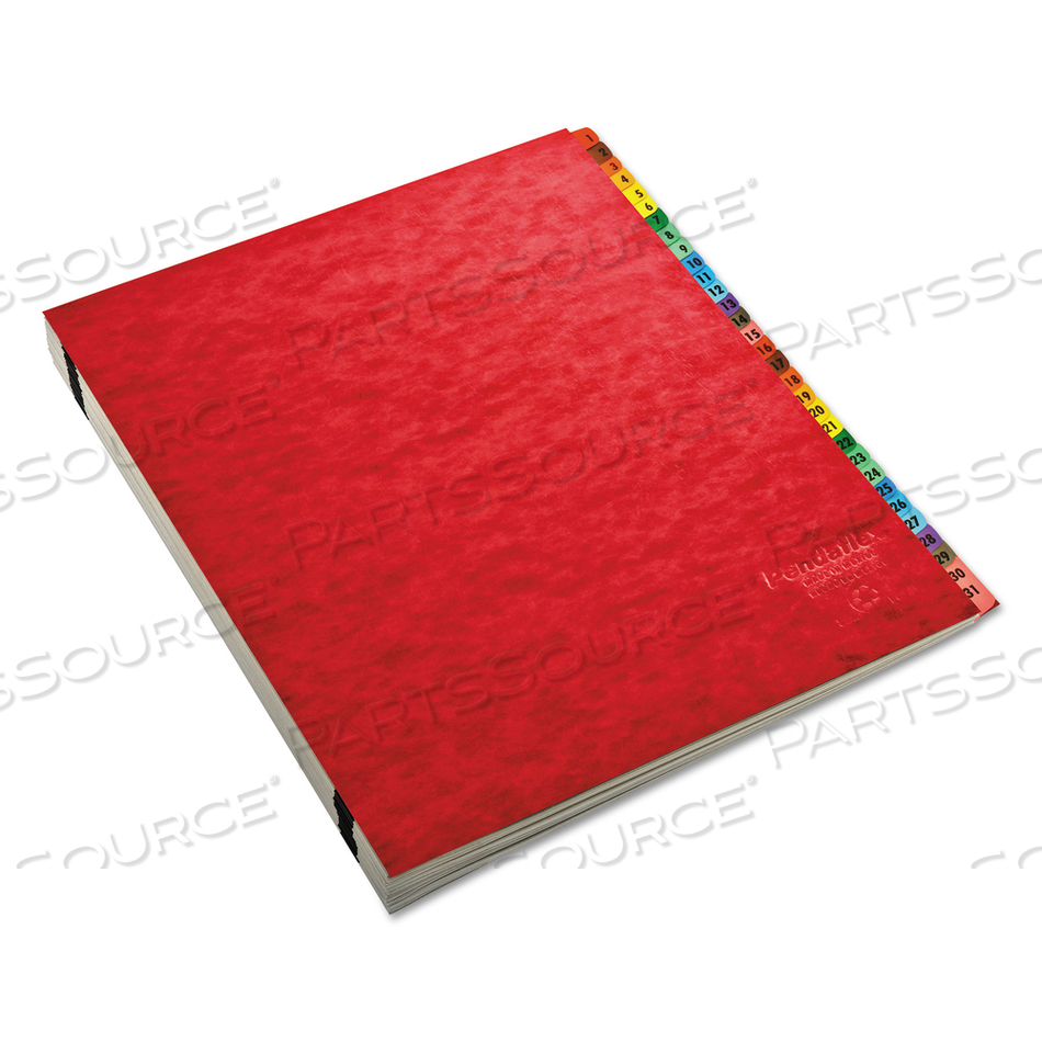 EXPANDING DESK FILE, 31 DIVIDERS, DATE INDEX, LETTER SIZE, RED COVER by Esselte Pendaflex Corp. EXPANDING DESK FILE, 31 DIVIDERS, DATE INDEX, LETTER SIZE, RED COVER by Esselte Pendaflex Corp.