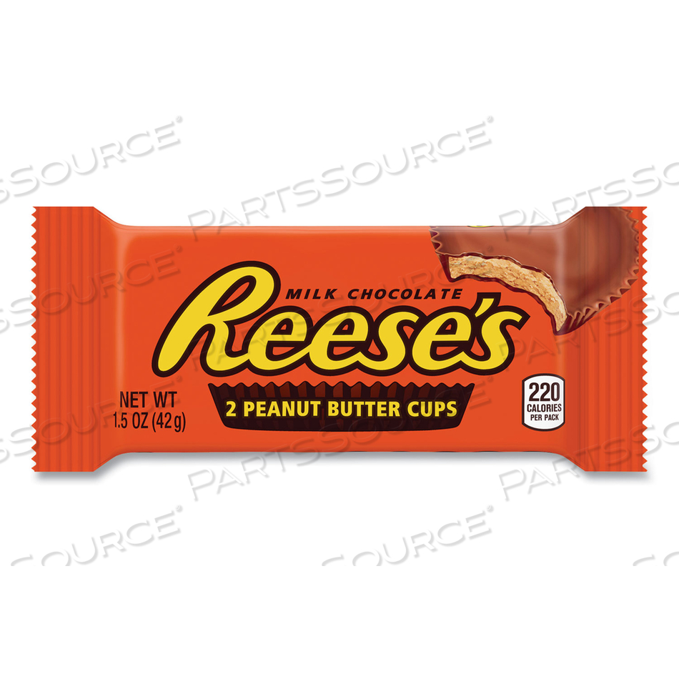 PEANUT BUTTER CUPS BAR, FULL SIZE, 1.5 OZ BAR, 2 CUPS/BAR, 36 BARS/BOX 