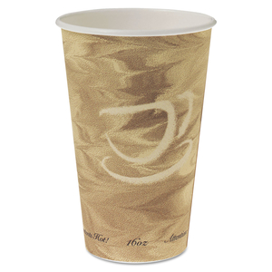 MISTIQUE HOT PAPER CUPS, 16 OZ, BROWN, 50/SLEEVE, 20 SLEEVES/CARTON by Solo