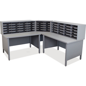 50 SLOT MAILROOM ORGANIZER, 52"H X 78"W, SLATE GRAY by Marvel