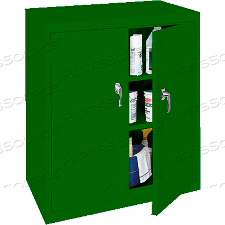 COUNTER HIGH ALL-WELDED STORAGE CABINET, 36"WX18"DX42"H, LEAF GREEN by Steel Cabinets USA, Inc COUNTER HIGH ALL-WELDED STORAGE CABINET, 36"WX18"DX42"H, LEAF GREEN by Steel Cabinets USA, Inc