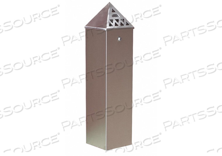 CIGARETTE RECEPTACLE 1-3/4 GAL. SILVER by Smokers Oasis