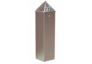 CIGARETTE RECEPTACLE 1-3/4 GAL. SILVER by Smokers Oasis