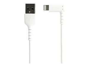 3FT (1M) DURABLE USB A TO LIGHTNING CABLE, WHITE 90¦ RIGHT ANGLED HEAVY DUTY RUGGED ARAMID FIBER USB TYPE A TO LIGHTNING CHARGING/SYNC CORD, by StarTech.com Ltd. 3FT (1M) DURABLE USB A TO LIGHTNING CABLE, WHITE 90¦ RIGHT ANGLED HEAVY DUTY RUGGED ARAMID FIBER USB TYPE A TO LIGHTNING CHARGING/SYNC CORD, by StarTech.com Ltd.