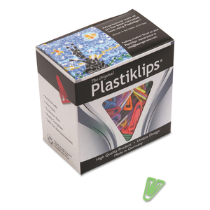 PLASTIKLIPS PAPER CLIPS, SMALL, SMOOTH, ASSORTED COLORS, 1,000/BOX by Baumgartens