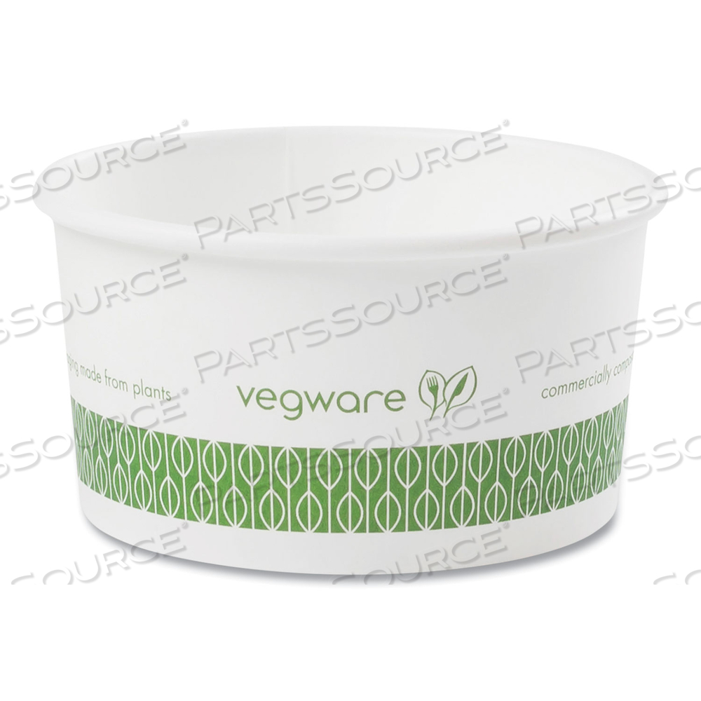 SOUP CONTAINERS, 6 OZ, 3.5" DIAMETER X 1.7"H, GREEN/WHITE, PAPER by Vegware SOUP CONTAINERS, 6 OZ, 3.5" DIAMETER X 1.7"H, GREEN/WHITE, PAPER by Vegware