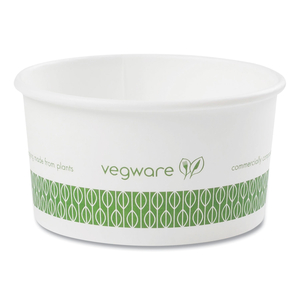 SOUP CONTAINERS, 6 OZ, 3.5" DIAMETER X 1.7"H, GREEN/WHITE, PAPER, 1,000/CARTON by Vegware