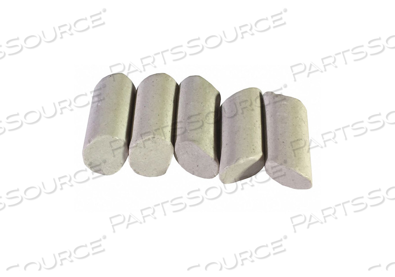 TUMBLER MEDIA, PORCELAIN, ANGLE CUT CYLINDER, POLISHED FINISH, 50 LB by Vibra Finish TUMBLER MEDIA, PORCELAIN, ANGLE CUT CYLINDER, POLISHED FINISH, 50 LB by Vibra Finish