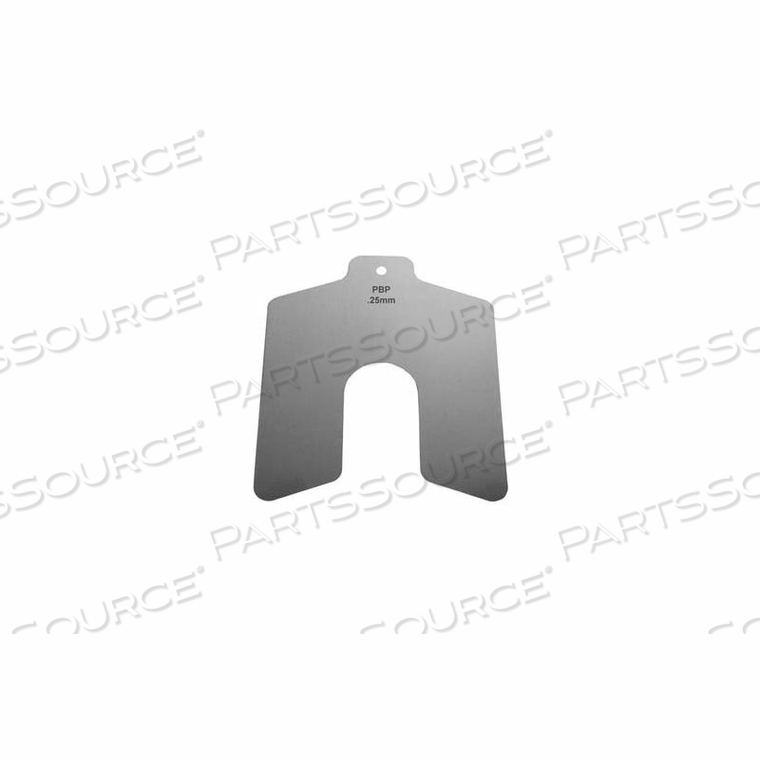 100MM X 100MM X 1MM STAINLESS STEEL METRIC SLOTTED SHIM (PACK OF 10) - MADE IN USA by Precision Brand