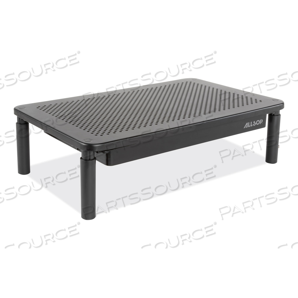 METAL ART TRI LEVEL STAND, FOR 27" MONITORS, 14.5" X 9.25" X 4.13" TO 5.75", BLACK, SUPPORTS 30 LB by Allsop