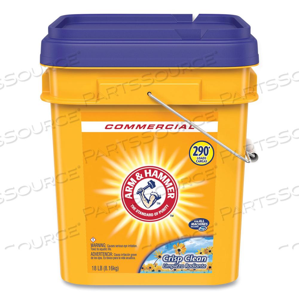 POWDER LAUNDRY DETERGENT, CRISP CLEAN, 18 LB PAIL by Arm And Hammer
