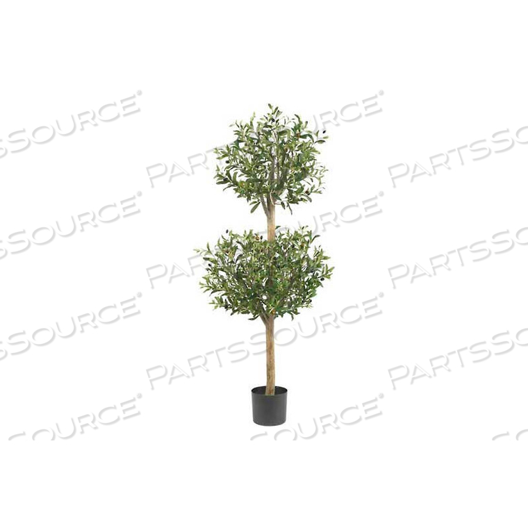 4.5' OLIVE DOUBLE TOPIARY SILK TREE 