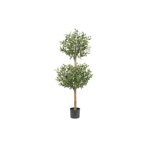 4.5' OLIVE DOUBLE TOPIARY SILK TREE by Nearly Natural