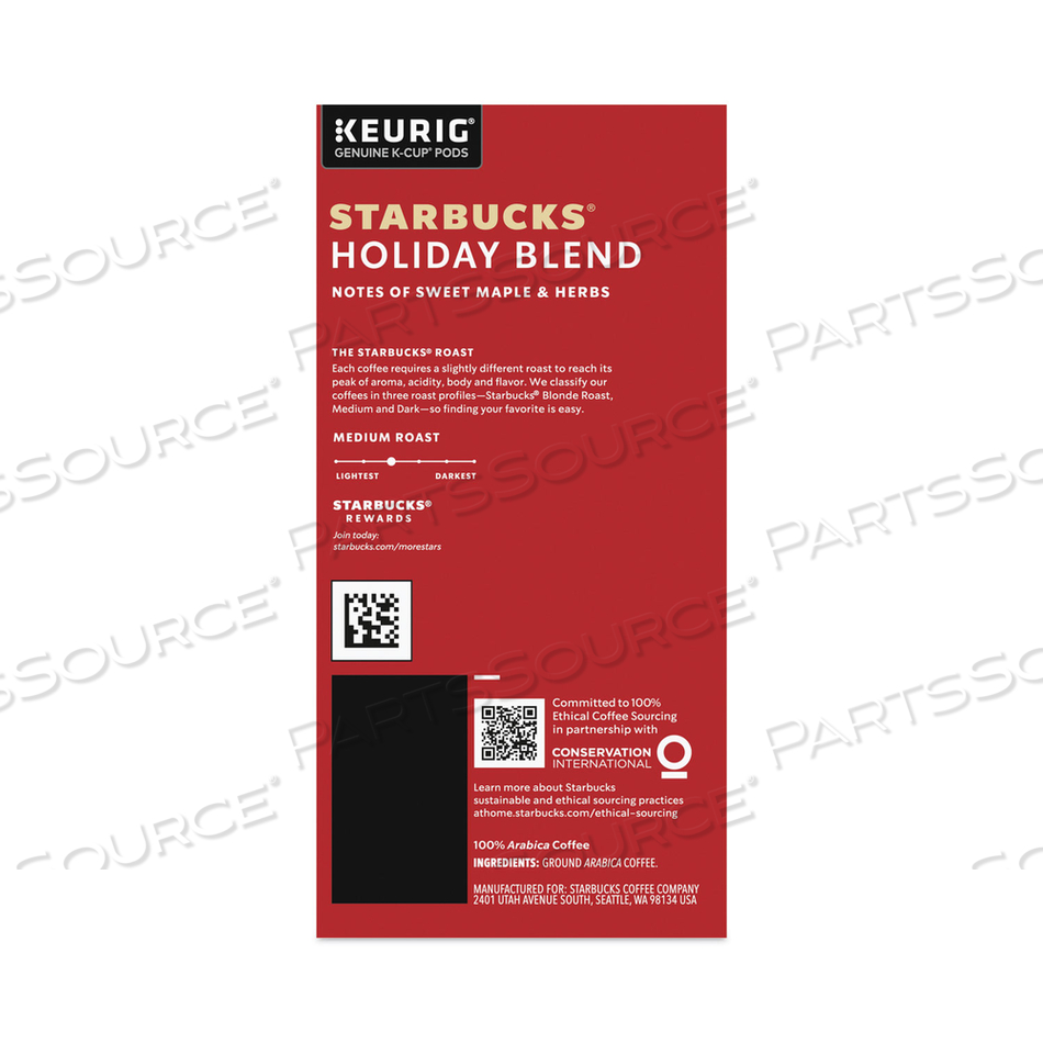 HOLIDAY BLEND COFFEE, K-CUPS by Starbucks HOLIDAY BLEND COFFEE, K-CUPS by Starbucks