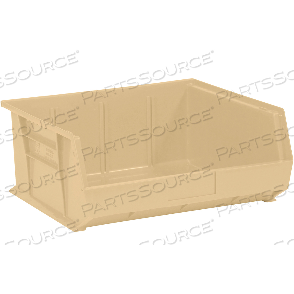 PLASTIC STACK & HANG BIN BOXES, 14 3/4" X 16 1/2" X 7", IVORY, 6/CASE by BOX Partners (Box Acquisitions, LLC)