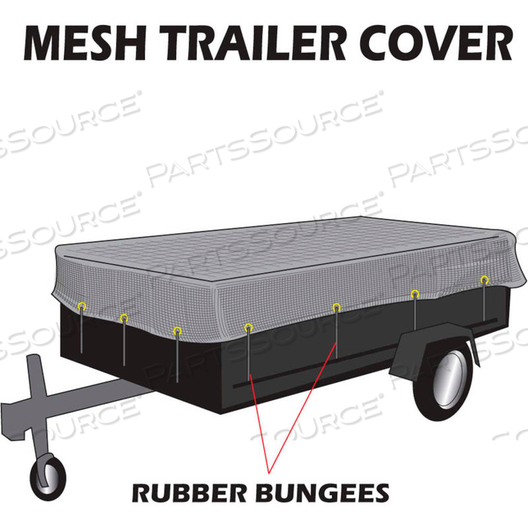 UTILITY TRAILER MESH COVER, 20'W X 50'L, BLACK 