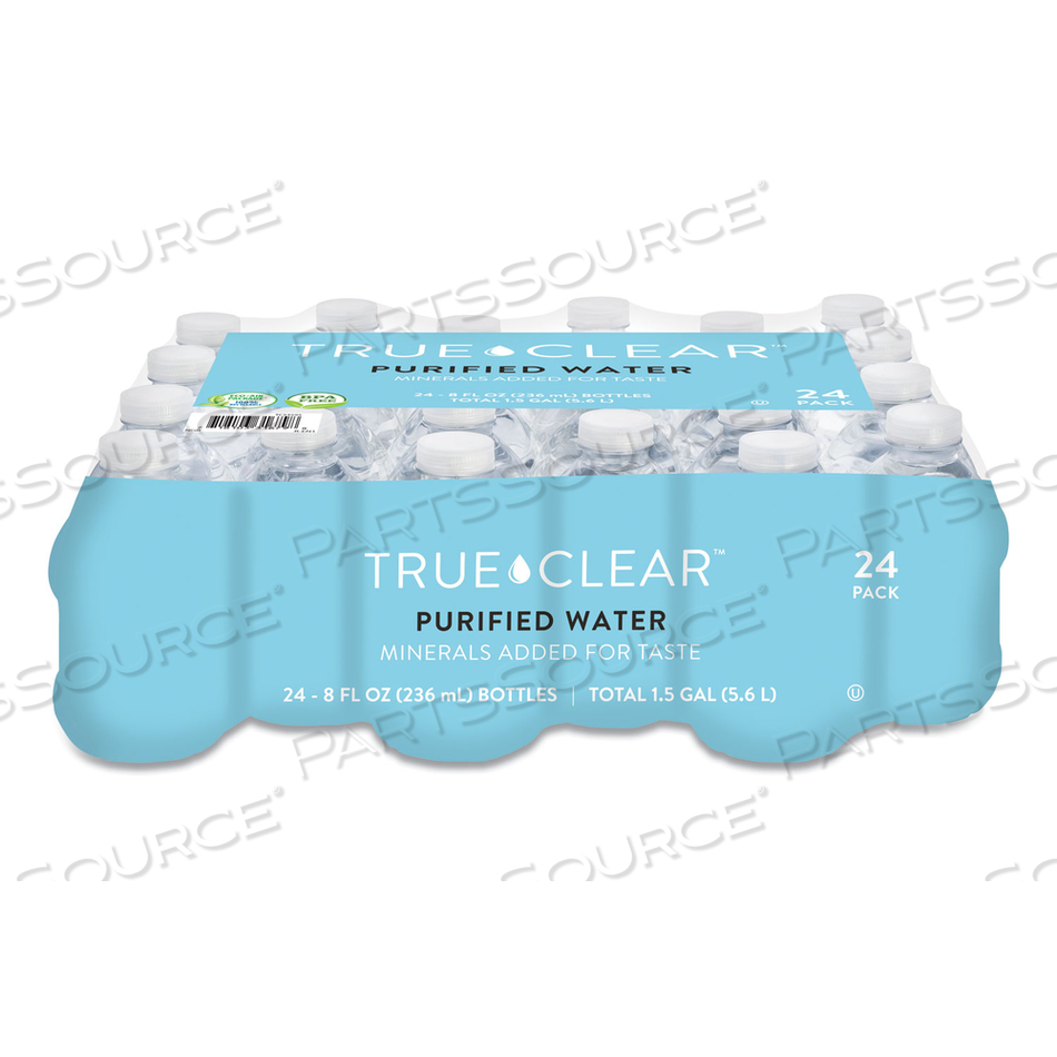 PURIFIED BOTTLED WATER, 8 OZ BOTTLE by True Clear PURIFIED BOTTLED WATER, 8 OZ BOTTLE by True Clear