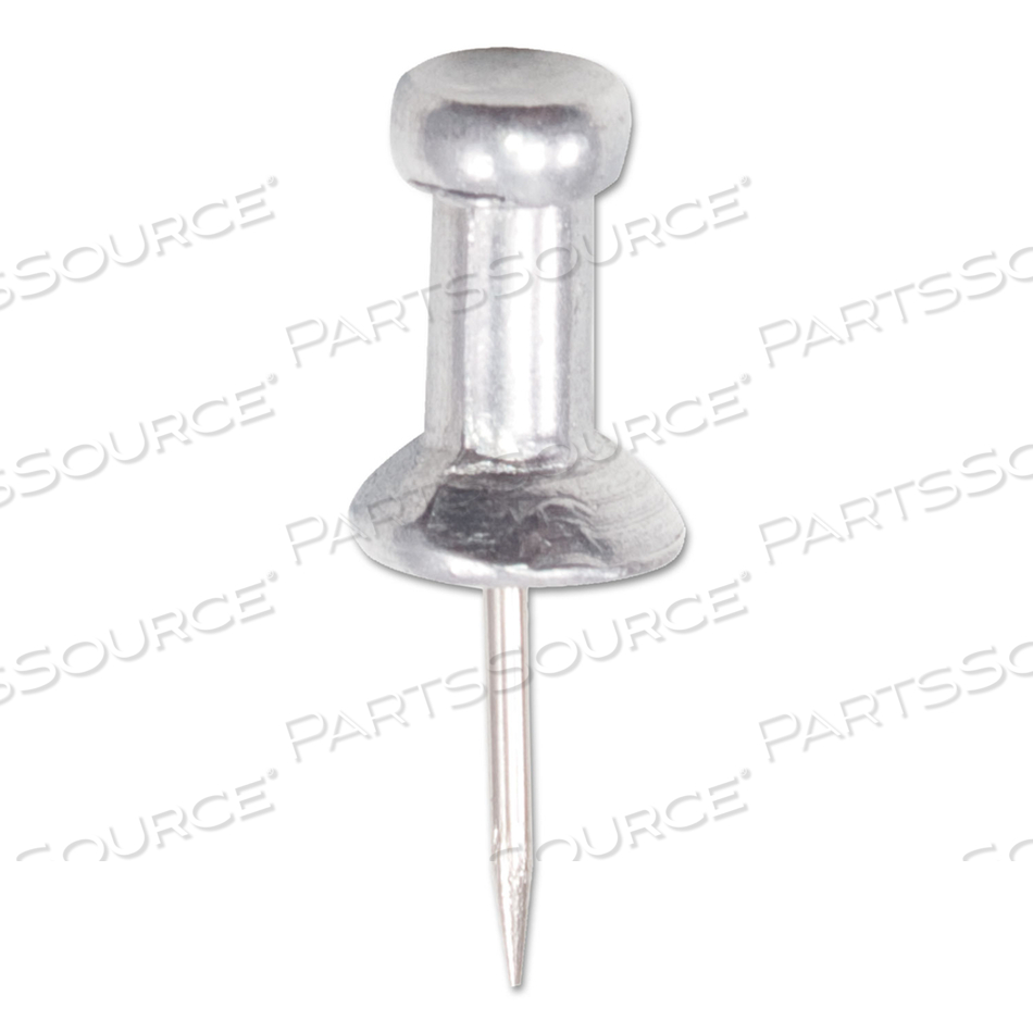 ALUMINUM HEAD PUSH PINS, ALUMINUM, SILVER, 0.38" by Gem Products