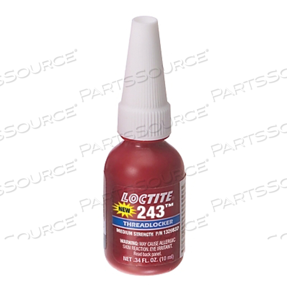 243 MEDIUM-STRENGTH PRIMERLESS THREADLOCKER, 10 ML, 1/4 IN TO 3/4 IN DIA, BLUE by Loctite Brand 243 MEDIUM-STRENGTH PRIMERLESS THREADLOCKER, 10 ML, 1/4 IN TO 3/4 IN DIA, BLUE by Loctite Brand