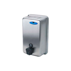 WALL MOUNT MANUAL VERTICAL LIQUID SOAP DISPENSER - STAINLESS by Frost Products Ltd