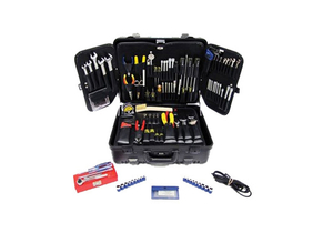 ELECTRO-MECHANICAL TOOL KIT, BLACK, 14-1/2 IN X 17-3/4 IN X 9 IN, 28 LB by JENSEN Tools + Supply Inc. (Formerly Stanley Supply & Services)