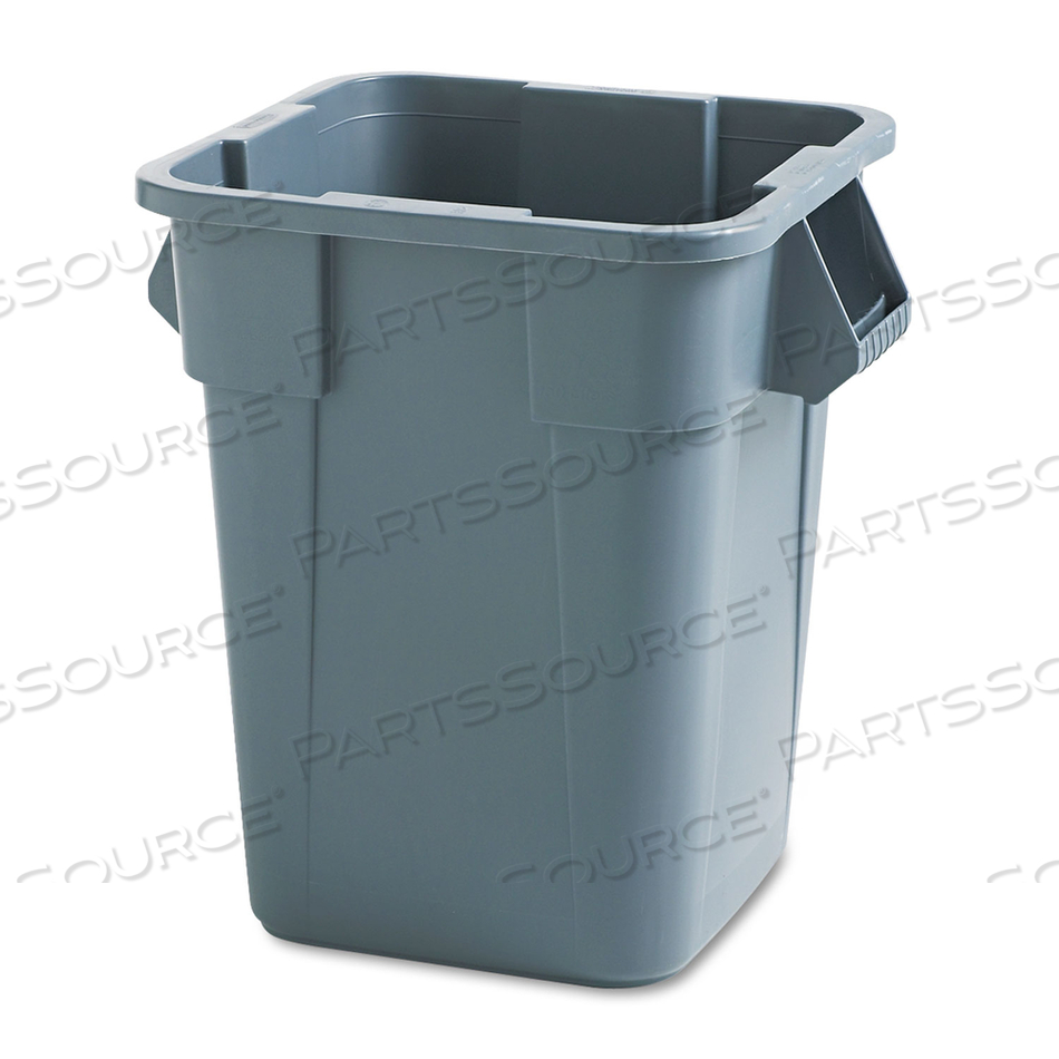 SQUARE BRUTE CONTAINER, 40 GAL, POLYETHYLENE, GRAY by Rubbermaid Medical Division SQUARE BRUTE CONTAINER, 40 GAL, POLYETHYLENE, GRAY by Rubbermaid Medical Division