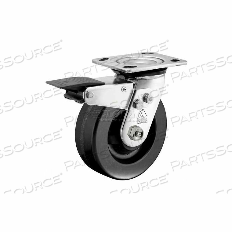 PRISM STAINLESS STEEL TOTAL LOCK SWIVEL CASTER - PHENOLIC - 4" DIA. 