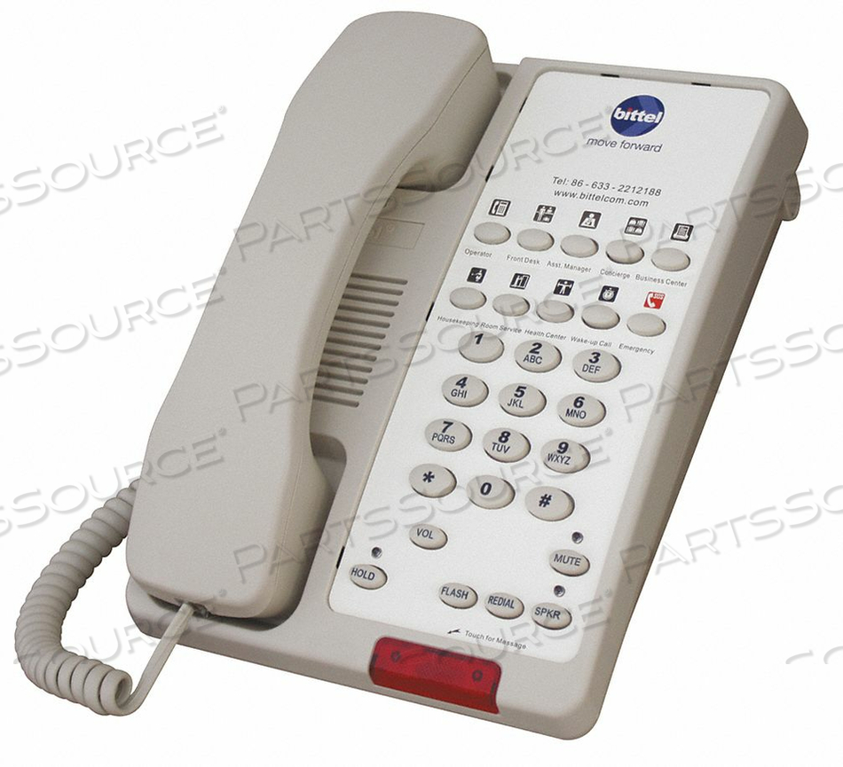 HOSPITALITY PHONE ANALOG WALL/DESK CREAM by Bittel