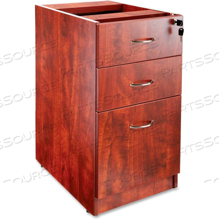 PEDESTAL - 16"W X 22"D X 28-1/4"H - CHERRY - ESSENTIALS SERIES by Lorell PEDESTAL - 16"W X 22"D X 28-1/4"H - CHERRY - ESSENTIALS SERIES by Lorell