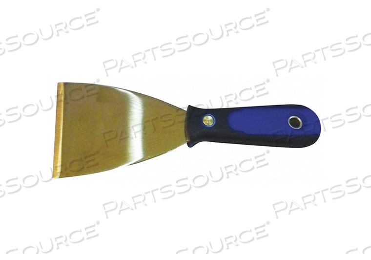 SCRAPER, BLADE EDGE TYPE BEVEL/OFFSET END, BLADE FLEXIBILITY STIFF, BLADE LENGTH 3 3/4 IN, BLADE MATERIAL BRASS, BLADE SHAPE TAPERED, BLADE by Westward SCRAPER, BLADE EDGE TYPE BEVEL/OFFSET END, BLADE FLEXIBILITY STIFF, BLADE LENGTH 3 3/4 IN, BLADE MATERIAL BRASS, BLADE SHAPE TAPERED, BLADE by Westward