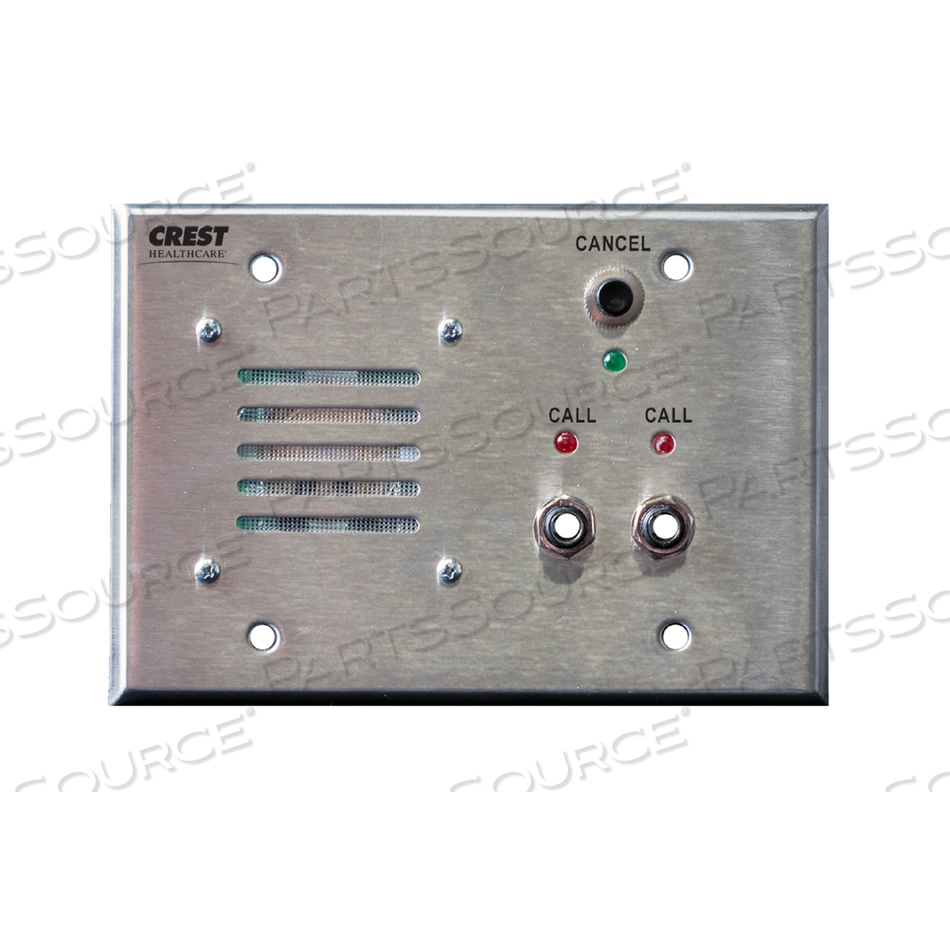 BEDSIDE STATION, 1/4" DUAL JACK RECEPTACLE, 3-GANG by Crest Healthcare