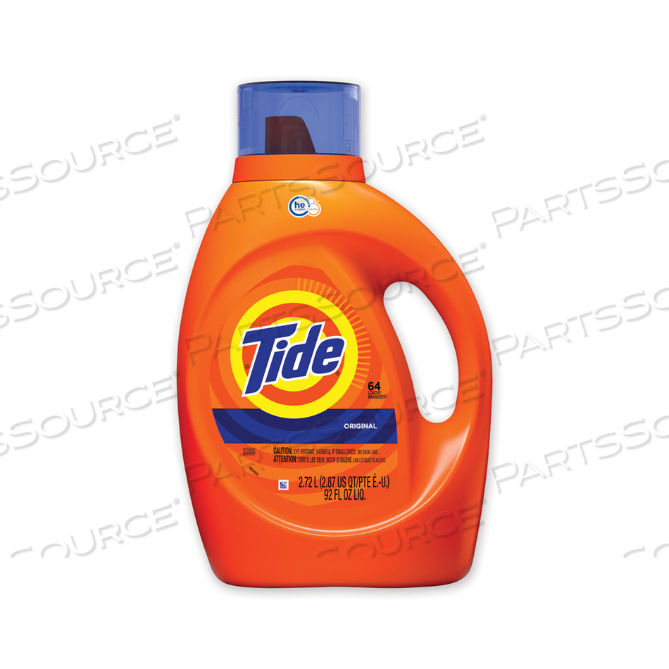 HE LAUNDRY DETERGENT, ORIGINAL SCENT, LIQUID, 64 LOADS, 84 OZ BOTTLE by Tide HE LAUNDRY DETERGENT, ORIGINAL SCENT, LIQUID, 64 LOADS, 84 OZ BOTTLE by Tide