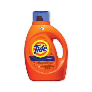 HE LAUNDRY DETERGENT, ORIGINAL SCENT, LIQUID, 64 LOADS, 92 OZ BOTTLE, 4/CARTON by Tide HE LAUNDRY DETERGENT, ORIGINAL SCENT, LIQUID, 64 LOADS, 92 OZ BOTTLE, 4/CARTON by Tide