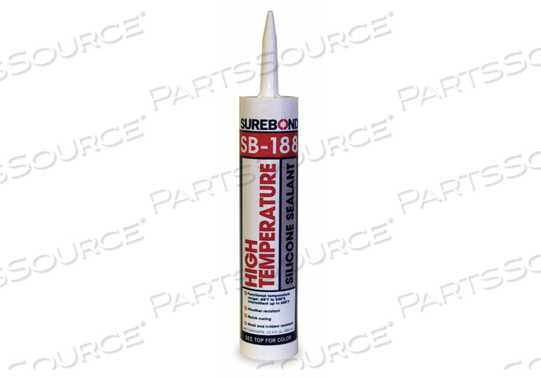 D9104 SILICONE SEALANT HIGH TEMP CLEAR 10.3 OZ by Surebond