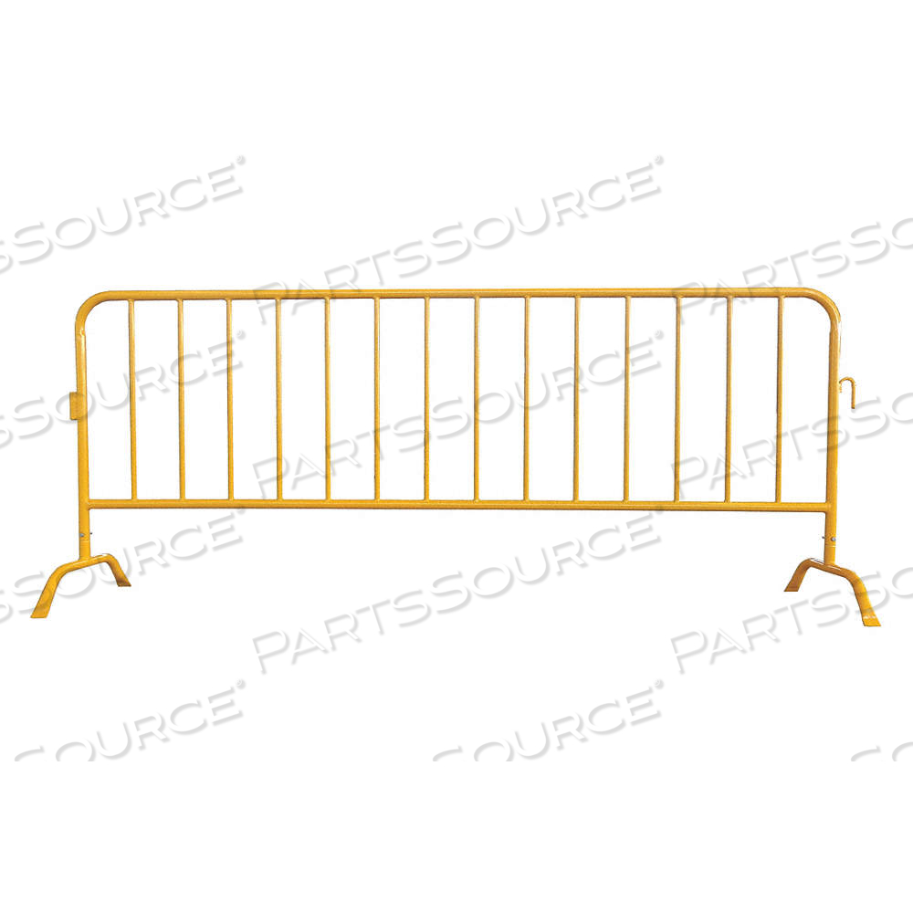 CROWD CONTROL BARRIER, MANUAL CARRY, 40 1/2 IN HT, 8 1/2 FT LG, 20 IN WD, YELLOW by Approved Vendor