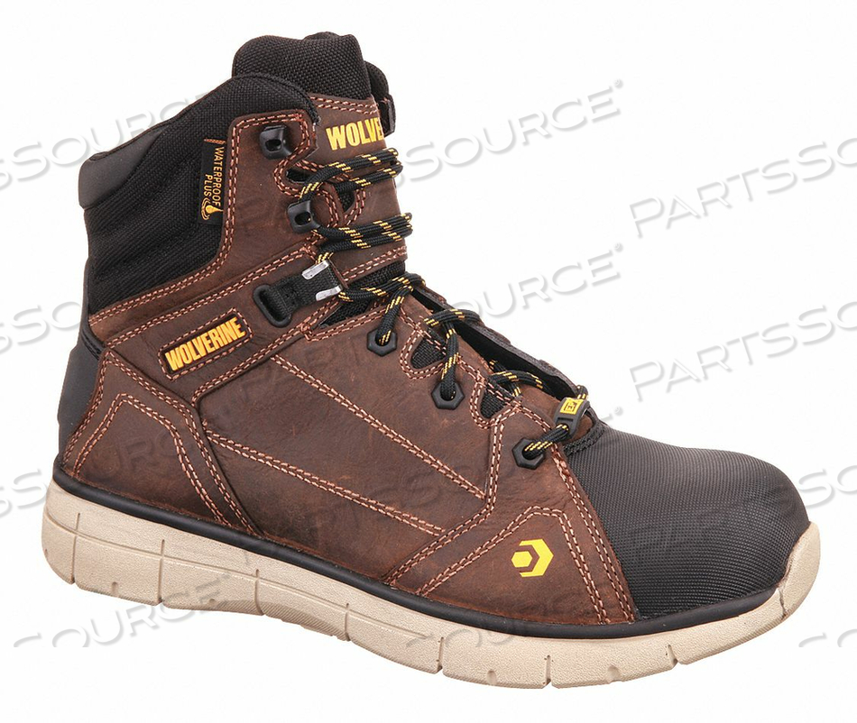 6 WORK BOOT 8 EW BROWN COMPOSITE PR by Wolverine